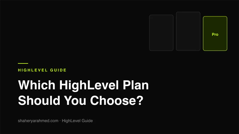 Comparison of HighLevel Starter, Unlimited, and SaaS Pro plans